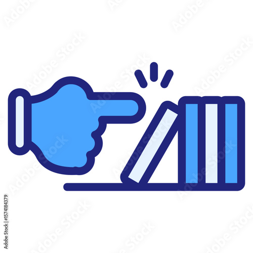 domino effect blue style icon