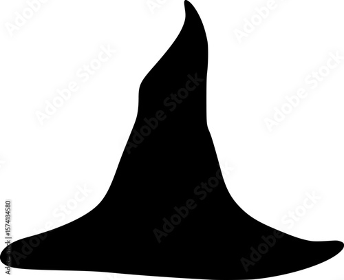 Black Witch Hat Halloween Costume Vector Clipart
