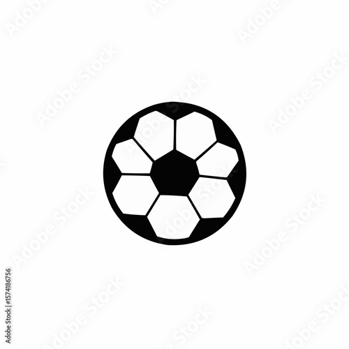 football flat vector modern style in black and white