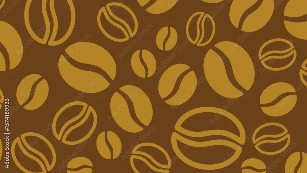 Nice brown background with many coffee beans