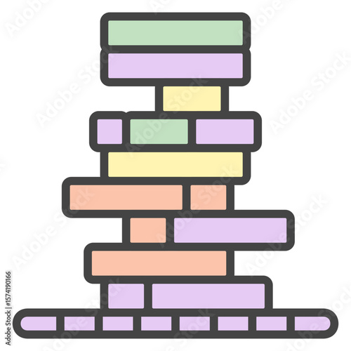 jenga color style icon