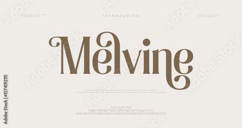Melvine creative modern stylish calligraphy letter logo design