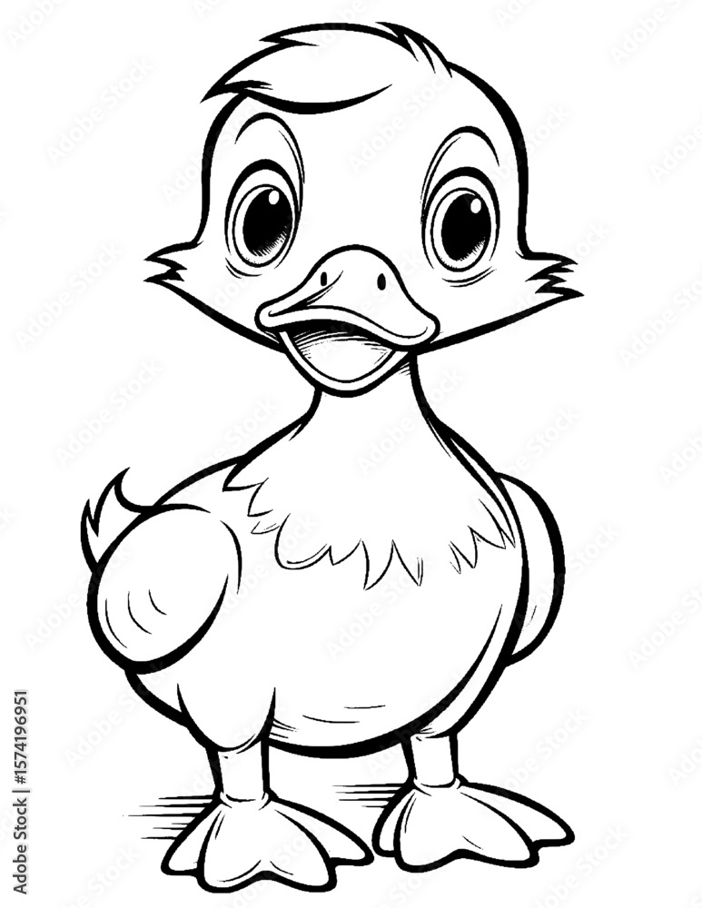 Obraz premium cute duck coloring pages