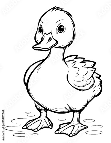 cute duck coloring pages