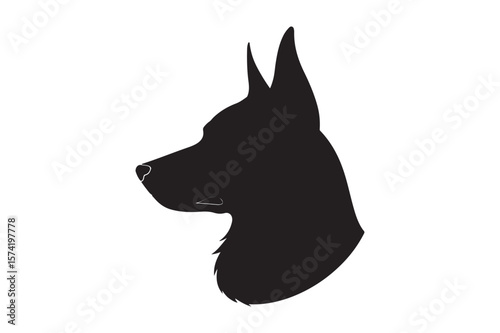 Dog Head Silhouette