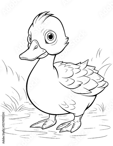 cute duck coloring pages