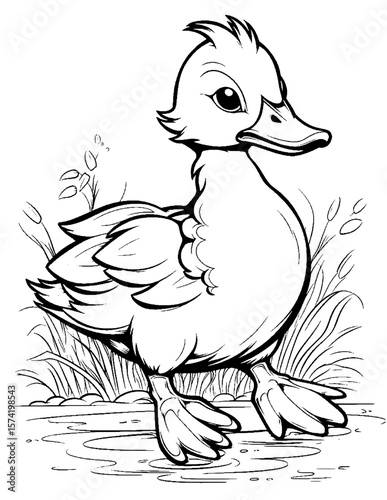 cute duck coloring pages