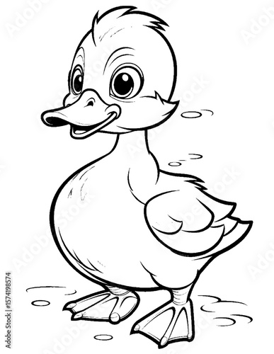 cute duck coloring pages