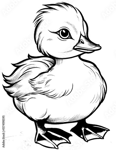 cute duck coloring pages