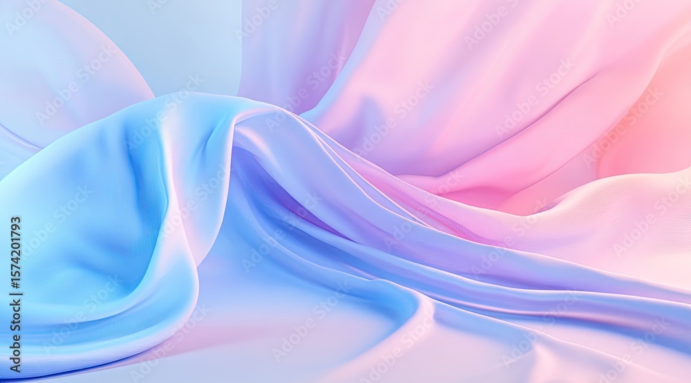 Obraz premium Delicate, pastel-hued fabric folds