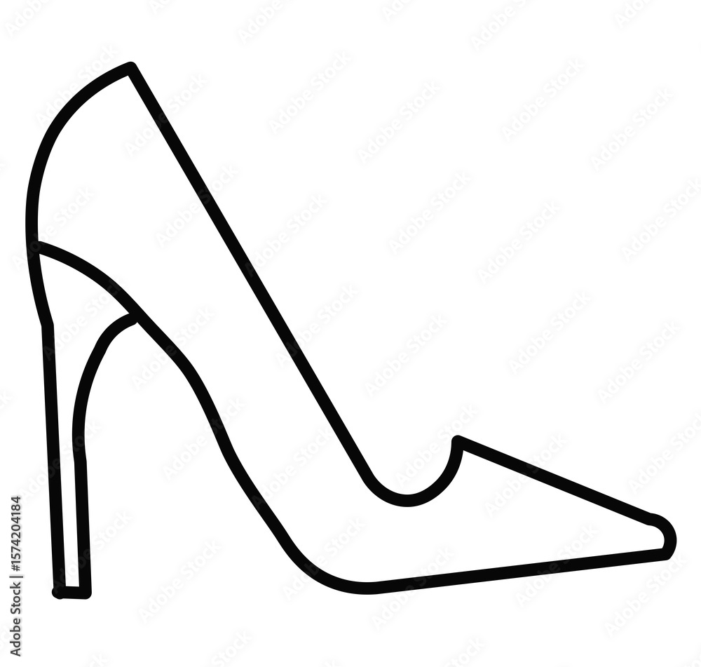 Fototapeta premium high heel shoes icon on white background