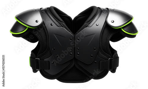 Impact-resistant shoulder pads with detachable liners for football