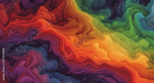 abstract background with colorful waves