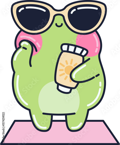 Frog Mascot in Sunglasses