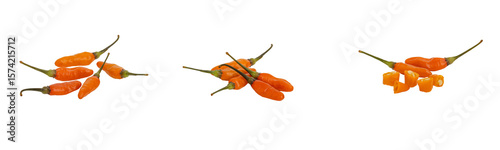 pimenta de neyde chili peppers on transparent background.