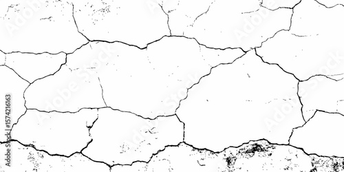 white textured wall with cracks and brick foundation, creating a distressed and some dark spots, textured appearance. it looks aged