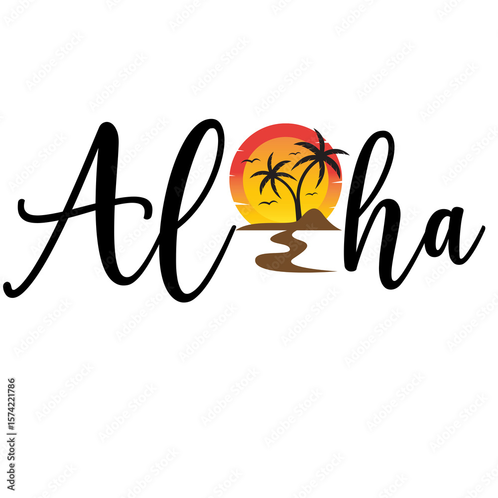 Fototapeta premium summer design, summer art, summer illustration