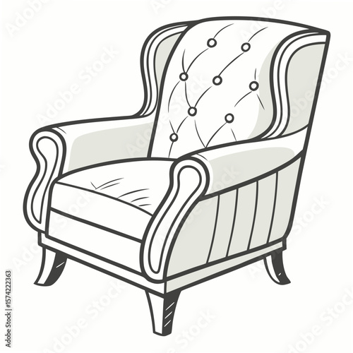 Tufted Wingback Armchair upholstered furniture