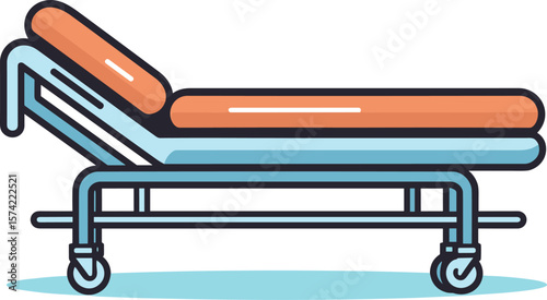 Medical Gurney Illustration for Hospital Emergency Room
