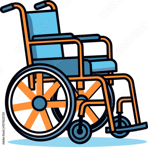 Vibrant Wheelchair Illustration for Accessibility Awareness