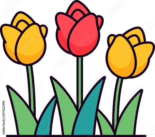 Vibrant Tulips: A Blooming Symphony of Spring Colors and Floral Elegance