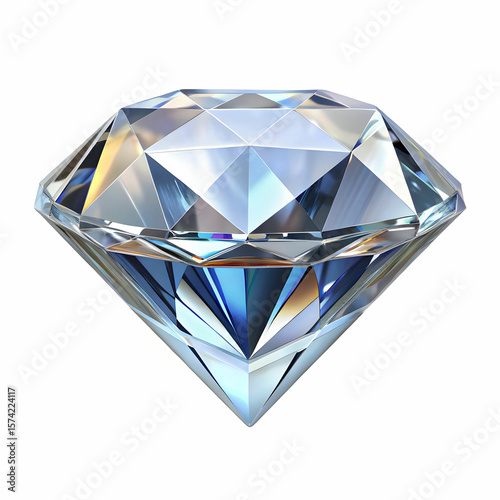 crystal diamond icon isolated 3d render illustrate