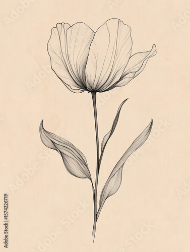 hand drawn flower