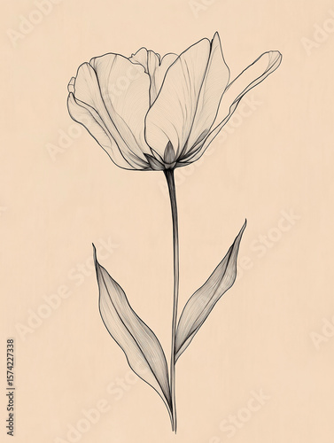 hand drawn flower
