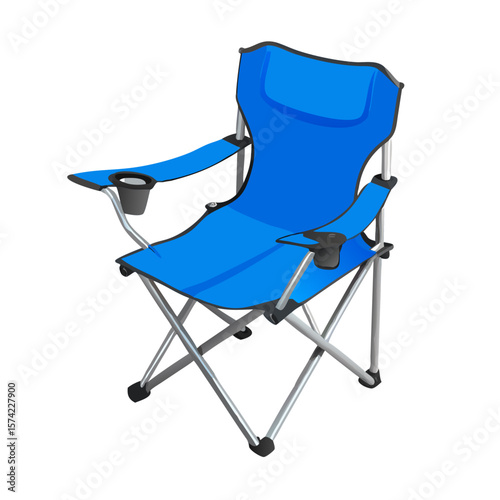 blue folding chair