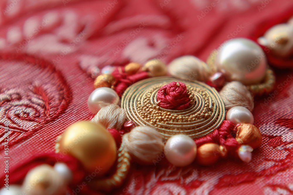 Naklejka premium colorful wristband on rakhi festival