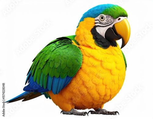 Colorful parrot profile