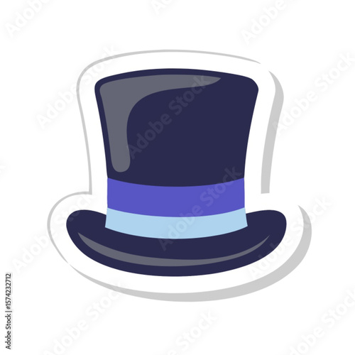 A stylish black top hat with a bow, isolated for a touch of vintage elegance