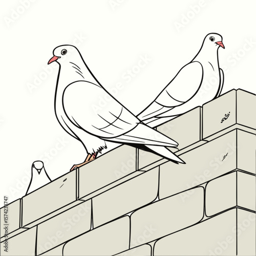 Two white doves perch peacefully, embodying freedom and love in nature