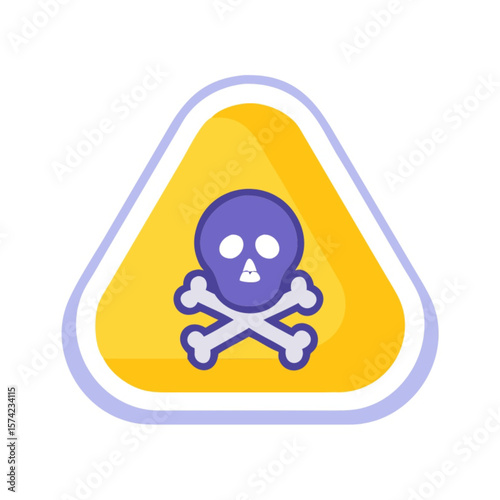 A skull and crossbones icon is a universal warning symbol for danger, poison, and toxic hazards, often seen as a pirate or death alert