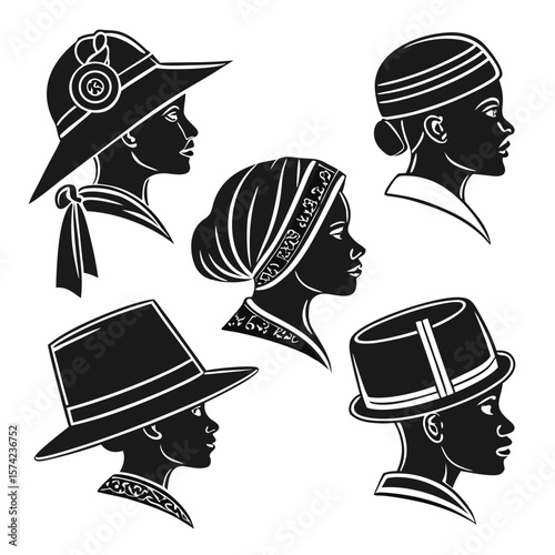 Diverse headwear silhouettes featuring women hats fashion