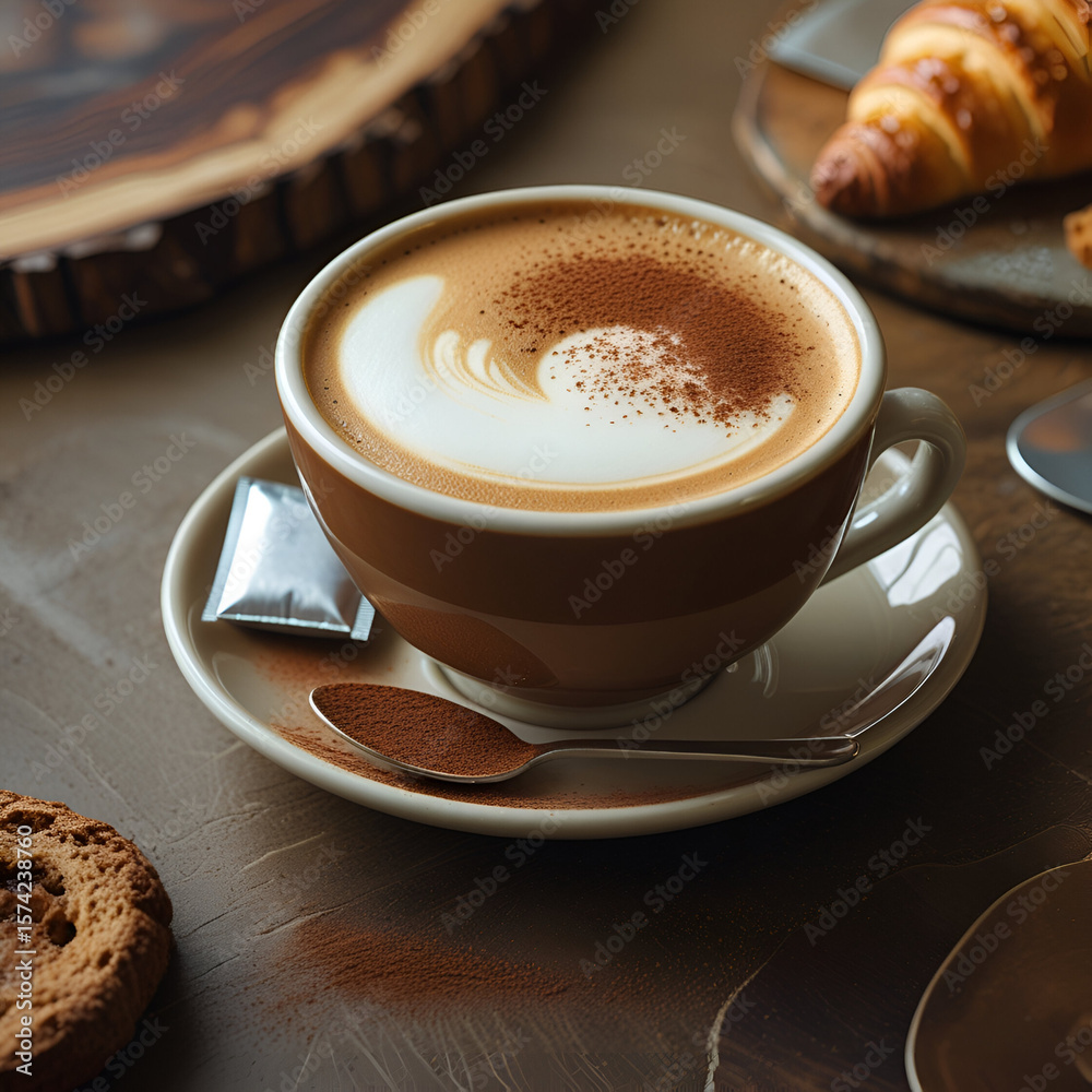 Fototapeta premium Cappuccino: Art in a Cup