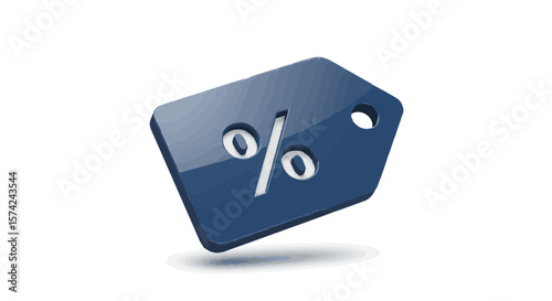 A captivating blue percentage tag icon for discounts and promotional offers
