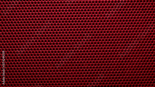 Closeup of a  red metal grid. texture or background