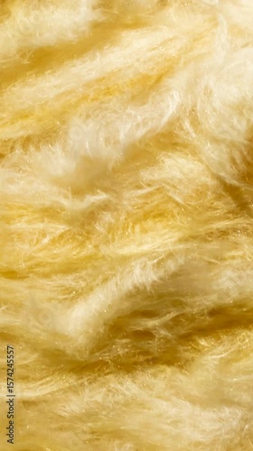 yellow mineral wool with a visible texture