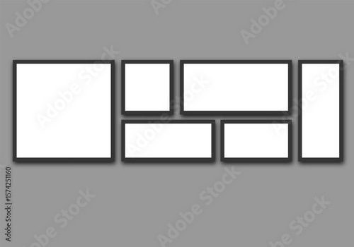 Photo frame. realistic photo card frame mockup. Retro vintage photograph. Digital snapshot image. blank retro memory album
