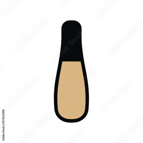 Cosmetic liquid stands sleek on white background beauty shot