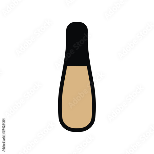 Cosmetic liquid stands sleek on white background beauty shot