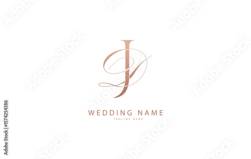DJ Initial monogram wedding logo