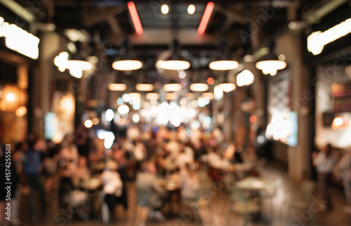 Defocused restaurant background with copy spcae
