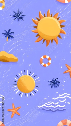 seamless pattern with sea shells