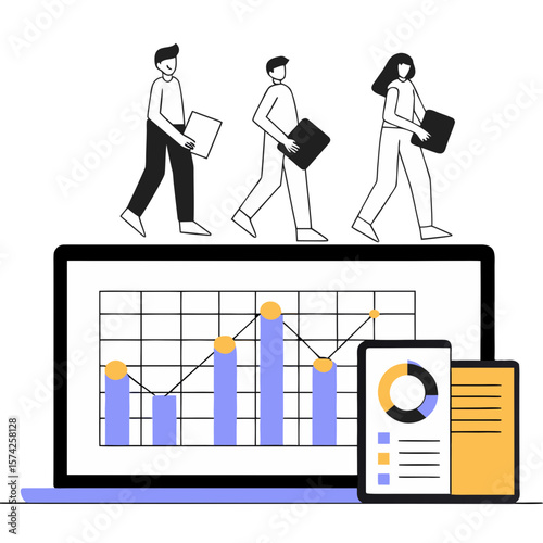 Flat Team Analyzing Data Walking on Giant Graph