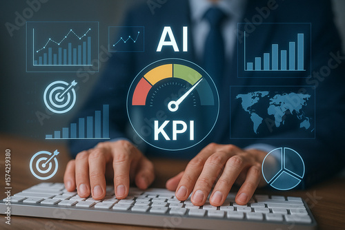 Ai kpi dashboard for business performance tracking and data analysis with key performance indicators
