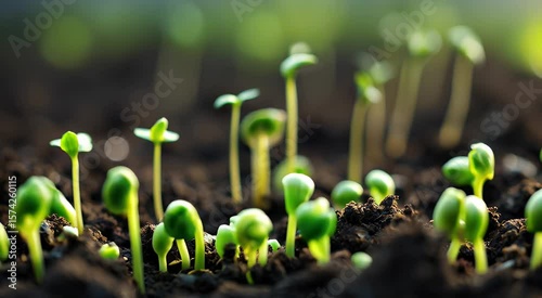 Fresh seedlings growing