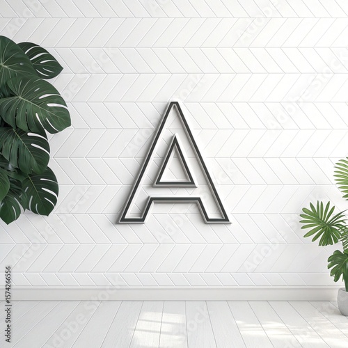 green triangle sign or A icon