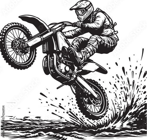 motorcycle on a black background